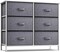 Sorbus 6 Drawers Dresser- Storage Unit with Steel Frame, Wood Top, Fabric Bins - for Bedroom, Closet, Office and more